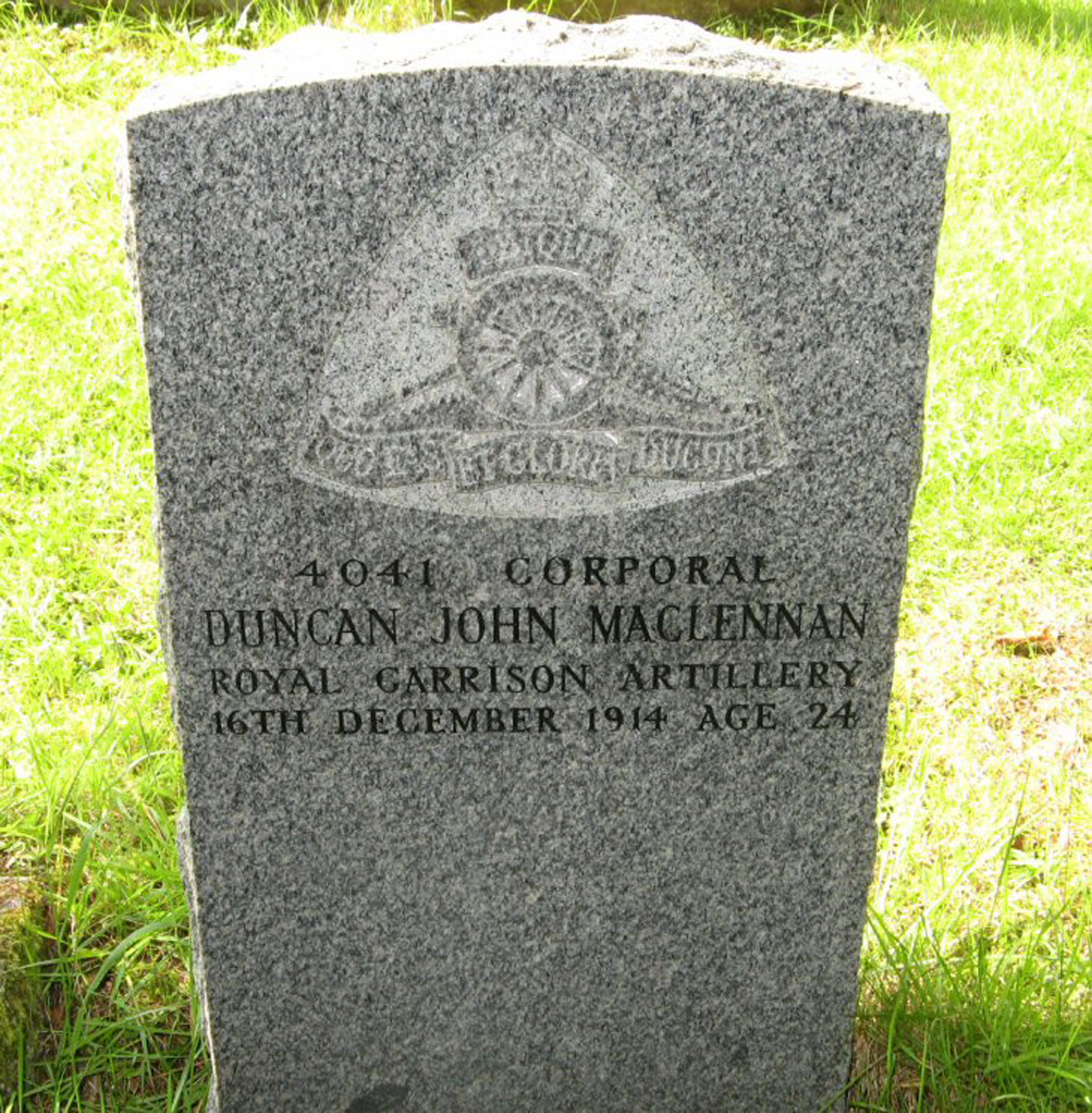 Photo of headstones/Duncan John MacLennan died 1914 MI Lochcarron Old
